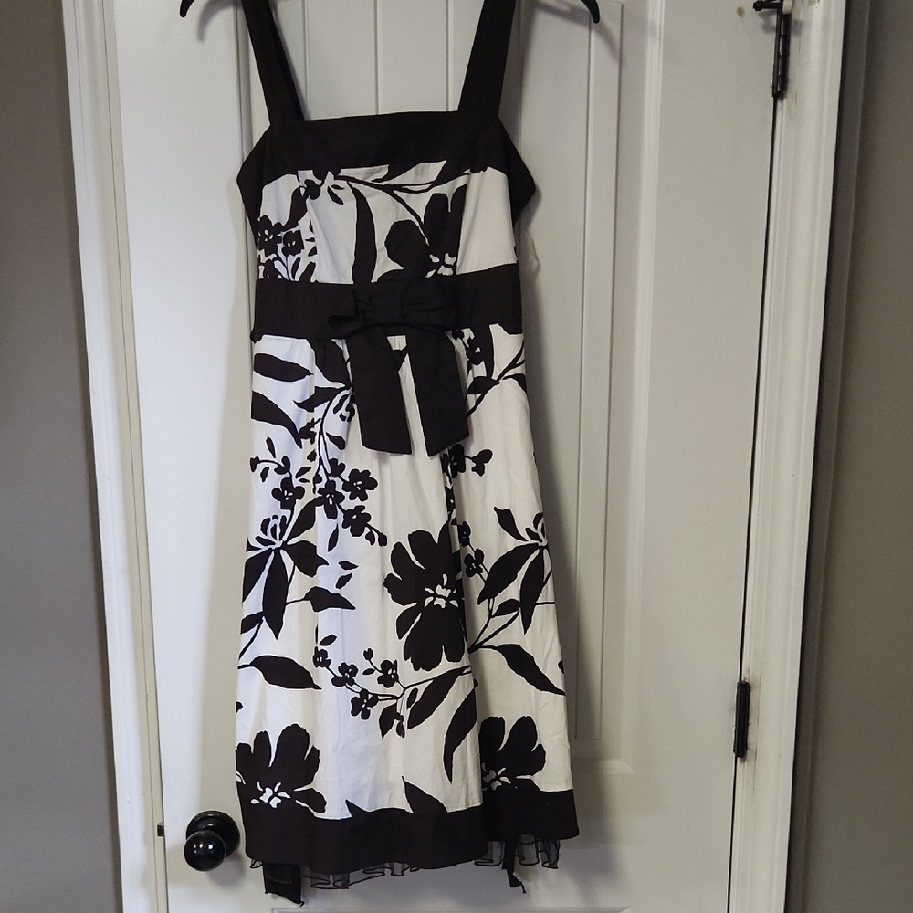 Ruby Rox Brown and White Floral Dress